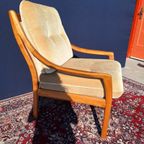 Vintage Design Fauteuil, Kersenhout, Mohair, Wilhelm Knoll thumbnail 4