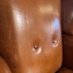 Cambridge Schapenleren Oorfauteuil Cognac Schaapsleder thumbnail 6