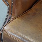 Charmante Schapenleren Oorfauteuil Met Een Mooi Patina En Een Goed Zitcomfort thumbnail 11