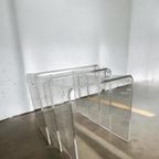 Vintage Plexiglazen Nesting Tables / Bijzettafeltjes thumbnail 4