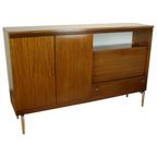 Vintage Mid Century Highboard Kast Lade En Deuren Teak Fineer 200Cm thumbnail 8