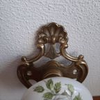 Vintage Italiaanse Haak Messing Met Porselijn thumbnail 5