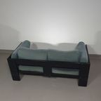 Two-seat Sofa “bastiano” From Afra & Tobia Scarpa For Gavina, Italy 60s. Black Solid Wood Frame A thumbnail 21