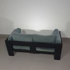 Two-Seat Sofa “Bastiano” From Afra & Tobia Scarpa For Gavina, Italy 60S. Black Solid Wood Frame A thumbnail 21