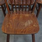 Set Van 8 Vintage Houten Windsor Spijlen Stoelen In Engelse Stijl Uit De Jaren ’70 thumbnail 3