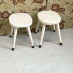 Vintage Schoolkrukje Wit Bijzettafel Retro thumbnail 3