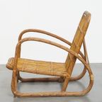 Luxe Franse Rotan Vintage Design Fauteuil Uit De Jaren ’50 thumbnail 8
