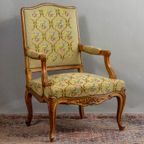 Antieke Louis Xv Fauteuil, Prachtige Conditie thumbnail 3