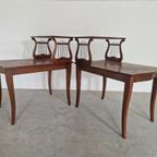 Klassiek Art Nouveau Jugendstil Harp Bijzettafeltjes. thumbnail 3