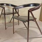 Set Van 4 Vintage Giannina Leren Stoelen, Arrben Italy thumbnail 9