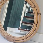 Vintage Ronde Rotan Spiegel Ø63 Cm – Boho Wandspiegel Met Naturel Frame thumbnail 6