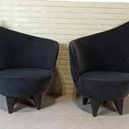 Set Of 2 Vintage Oortjes Design Fauteuils thumbnail 2