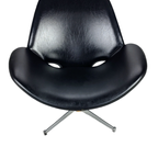 Space Age Skai Black Lounge Chair 1970S thumbnail 5