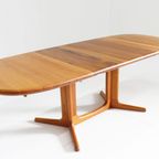 Vintage Glostrup Deense Ovalen Uitschuifbare Eettafel Tafel Massief Teak thumbnail 5
