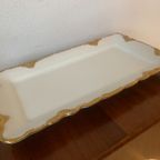 Vintage Porselein Serveerschaal Van Limoges Lebatard | Kerst thumbnail 5