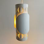 Mid Century Cilinder Hanglamp Met Cirkels, Doria?, Vintage Lamp thumbnail 3