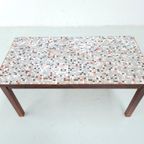 Vintage Mozaïek Tegeltafel En Wengé Hout, 1970S thumbnail 9