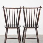 Set Van 4 Vintage Houten De Ster Gelderland Design Spijlen Stoelen thumbnail 6