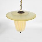 Vintage Hanglamp - Glas - Messing - Hollywood Regency - 1950'S thumbnail 4