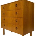 Vintage Ladekast Kastje Jaren 60 Teak Fineer Commode Design thumbnail 3
