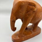 Houtsnijwerk Teak Olifant Op Sokkel thumbnail 8