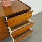 Teak Fineer Dressoir Met Ronde Knop En Lades Nr. 2 thumbnail 2