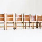 Vintage Italiaanse Eetkamer Stoelen Carlo Scarpa 1970S, Set Van 6 thumbnail 10
