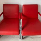 2x Vitra Visalounge Leather Armchairs By Antonio Citterio thumbnail 10