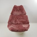 Vintage Draaifauteuil Artifort Model Witte Kuip, Roze Stof thumbnail 5