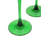 Set Van 6 Vintage Luminarc Vins Moselle Wijnglazen Groen thumbnail 4