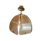 Vintage Hanglamp Glas Metaal Lakro thumbnail 2