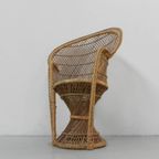 Vintage Rotan En Bamboe 'Emmanuelle' Stoel, Klein Model thumbnail 3