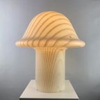 Enormous White Glass Peill And Putzler Mushroom Table Lamp Xxl 1970 thumbnail 2