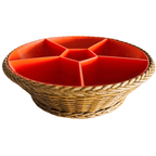 Emsa Serveerschaal Hapjesschaal Oranje Mid-century 1970’s thumbnail 2