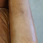Charmante, Tijdloze En Karaktervolle Rundleren Oorfauteuil In Een Lichte Cognac Kleur thumbnail 11