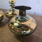 Set Van 3 Vintage Glazen Potjes / Parfumset / Toiletset thumbnail 7