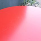 Rode Ronde Xl Eettafel 130 Cm Vintage Space Age Design Tafel thumbnail 13