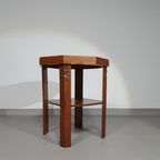 Oak Side Table Amsterdamse School 1920'S thumbnail 4