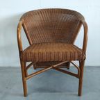 Vintage Jaren 70 Rohé Design Rotan/pitriet Fauteuil/stoel(en) thumbnail 6