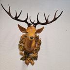 Vintage Hertenkop Gewei Kunststof Tirol Skihut Cafe Mancave thumbnail 8