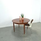 Vintage Design Uitschuifbare Palissander Lübke Ronde Tafel thumbnail 19