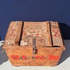Vintage Kist, Rode Kruis Houten Leverings Kist, Kistje thumbnail 12