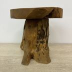 Solid Wood Tree Side Table , 1970S thumbnail 9