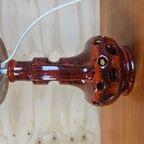 Vintage Keramieken Fat Lava Tafellamp (70s) Scheurich West Germany Lamp (jaren 70) Patroon Kap thumbnail 6