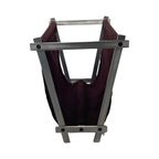Vintage - Newspaper Basket / Magazine Rack - Aluninium And Canvas - 1970’S thumbnail 6
