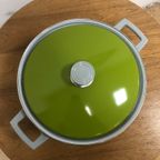 Vintage Groene Emaille Braadpan thumbnail 2