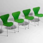 Mid-century Set Van 4 Diep Groene Fritz Hansen Vlinderstoelen thumbnail 8