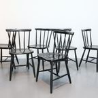 Vintage Spijlenstoelen | 13 Stuks | Hout thumbnail 2