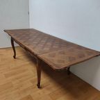 Vintage Antieke Houten Eettafel Eetkamertafel Tafel Uitschuifbaar 701 thumbnail 10