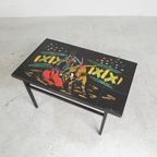 Vintage Tegeltafel Met Afbeelding Van Stierengevecht, Jaren 50 thumbnail 4